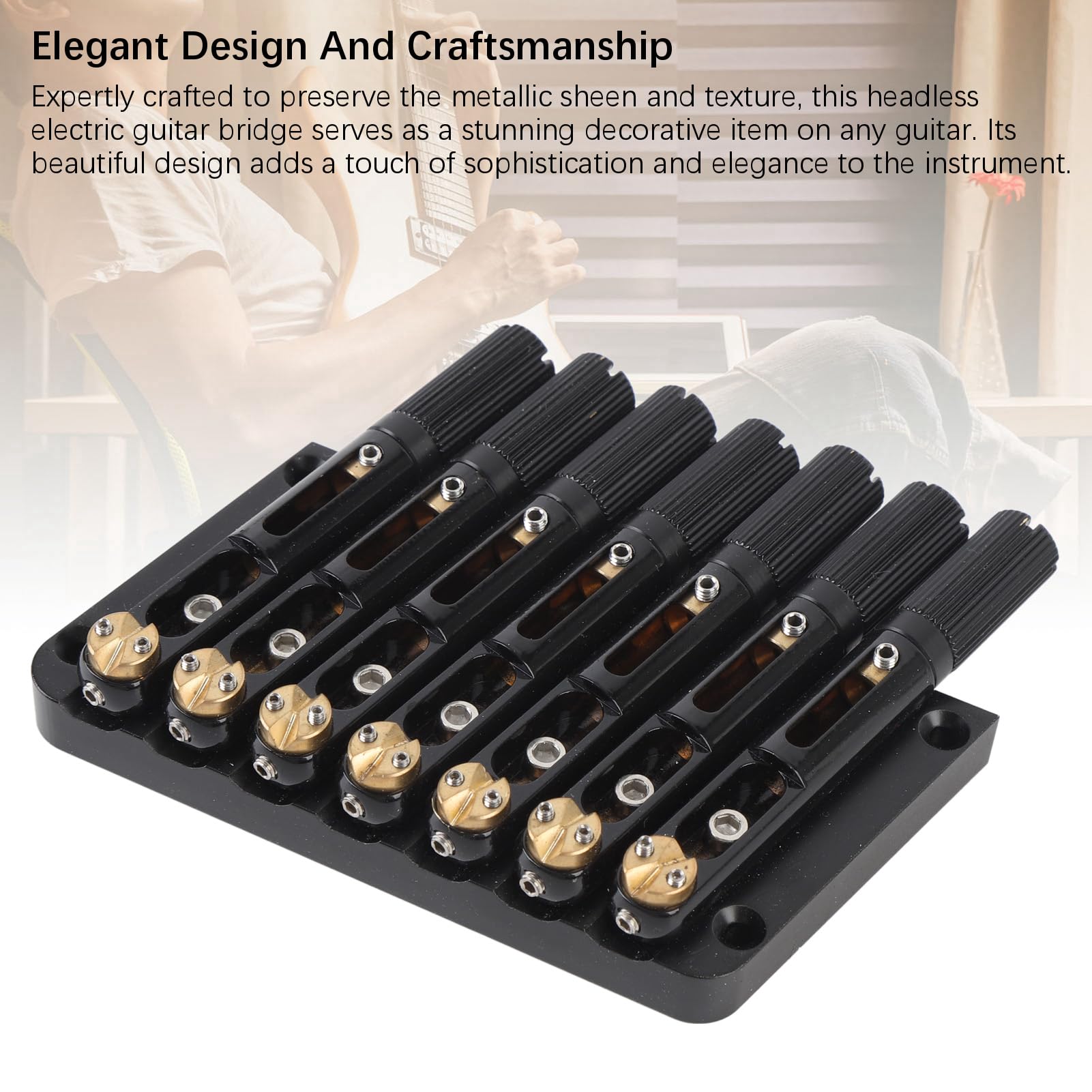 7 Strings Headless Guitar Bridge Alloy Steel and Brass Electric
