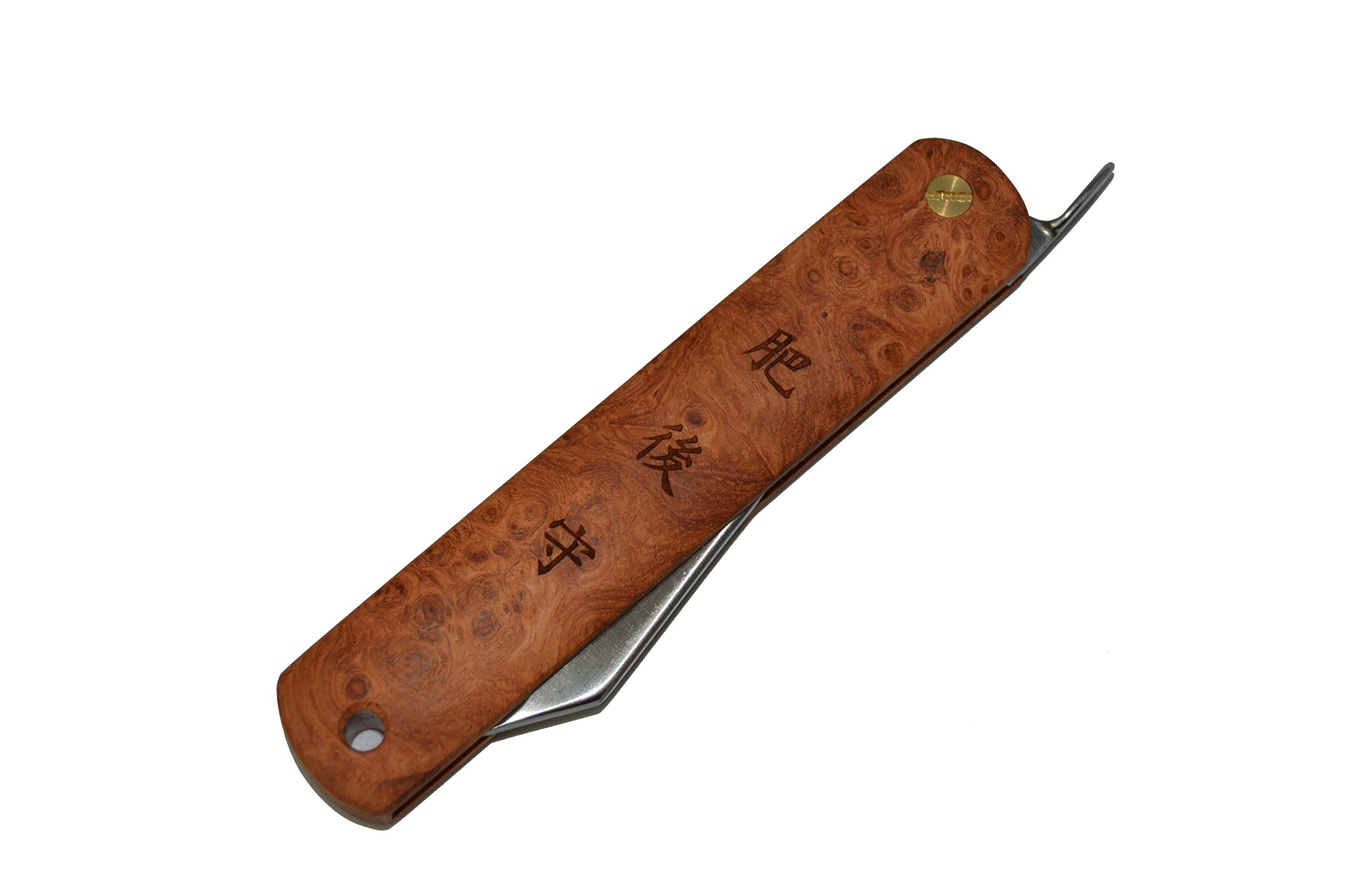 HIGO NO KAMI Higonokami japoński, ręcznie wykonany nóż składany, scyzoryk, drewniany trzonek VG-10, ręcznie wykonany w Japonii przez Nagao Kanekoma