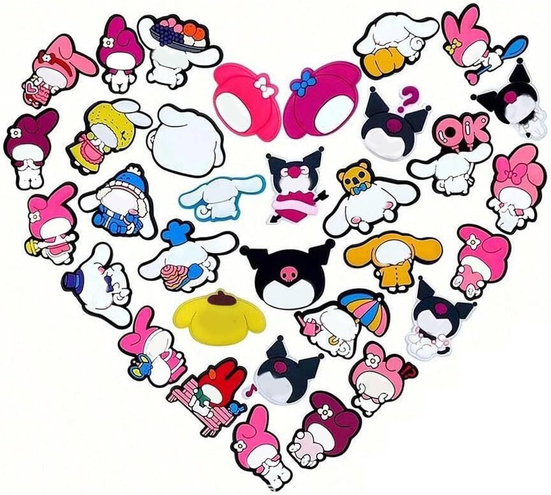 Shoe Charms for Kids Adults, Cute Animal Cartoon Shoe Decoration Charms for Shoes Bracelet Wristband Clog Sandals Birthday Party Favors Gifts Boys Girls Teens