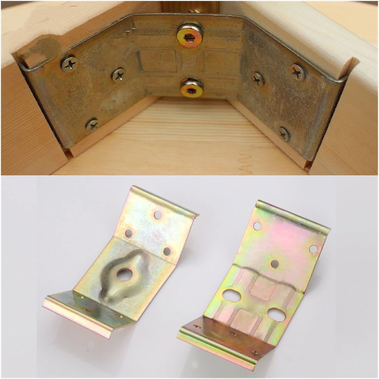 Angle Code, 4 Pieces Corner Joint Fixed Fasteners Connector Corner Bracket Code Stand for ​Shelf Chair ​Bed Cabinet Tablev Brackets (Color : 4 Pieces of B, Size : One Size) (C ( Color : 4 Pieces of a