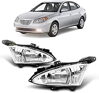 Vista 1 de Compatible con 2007 2008 2009 2010 Hyundai Elantra, luces antiniebla de conducción con lente transparente, lámparas de parachoques, bombillas 881