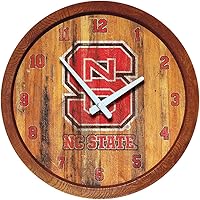 Vista 397 de The Fan-Brand NCAA Oklahoma Sooners: Faux Barrel Top Wall Clock Sports Team Bar Sign Décor - Home Man Cave, Party Decoration - Made On Demand