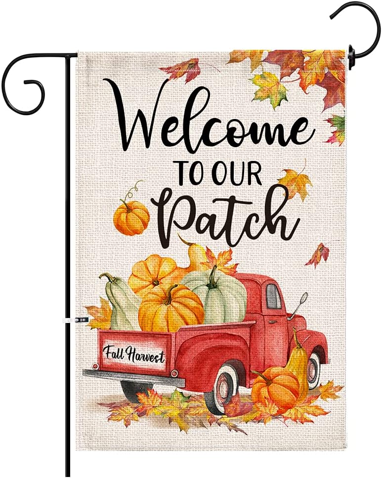 pinata Fall Garden Flag Autumn Pumpkin Theme 12 x 18 Double Sided Small Outside Decorative Welcome Fall Decorations for Home Yard Flags Burlap Seasonal Farmhouse Patch Outdoor Banner Thanksgiving Sign