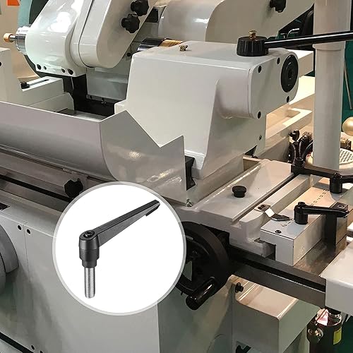 Miniatura 185 de uxcell Palanca de sujeción ajustable M8 x 1.181 in métrica 304 acero inoxidable macho roscado perillas de mano con botón de trinquete giratorio