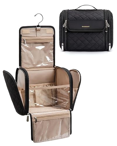 bagsmart Saco de maquilhagem de viagem, impermeável, organizador de grande capac