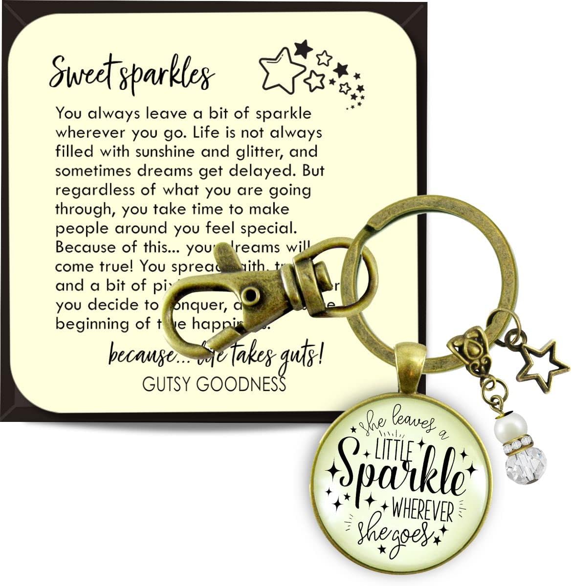 Inspirational Strong Woman Keychain Boho Handcrafted Message Jewelry Key Ring Fob Purse Clip Pendant