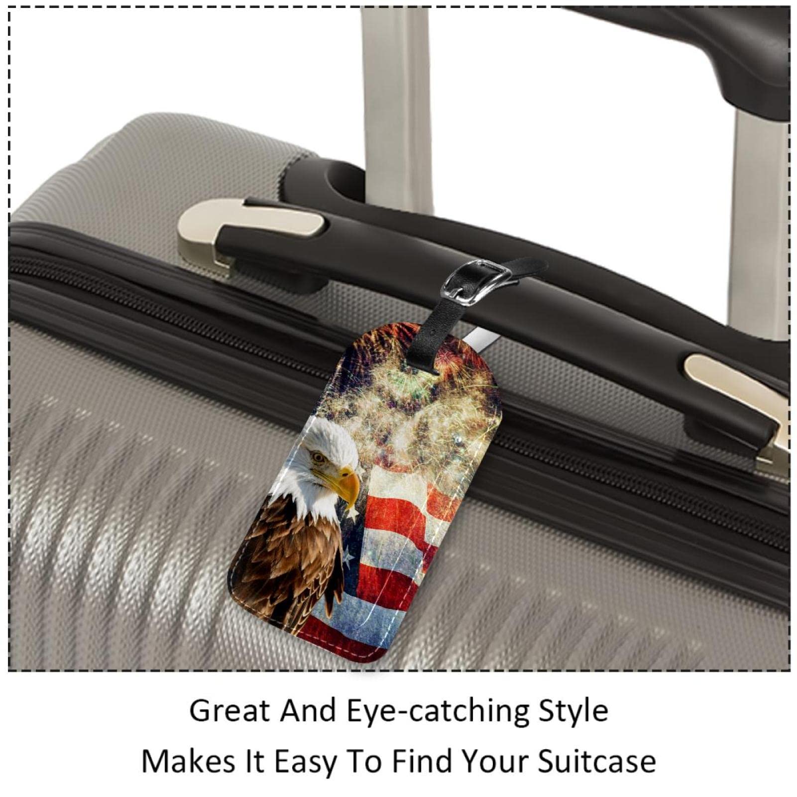 SKYDAWNY Lot De 2 étiquettes De Bagage Pour Valises, Drapeau