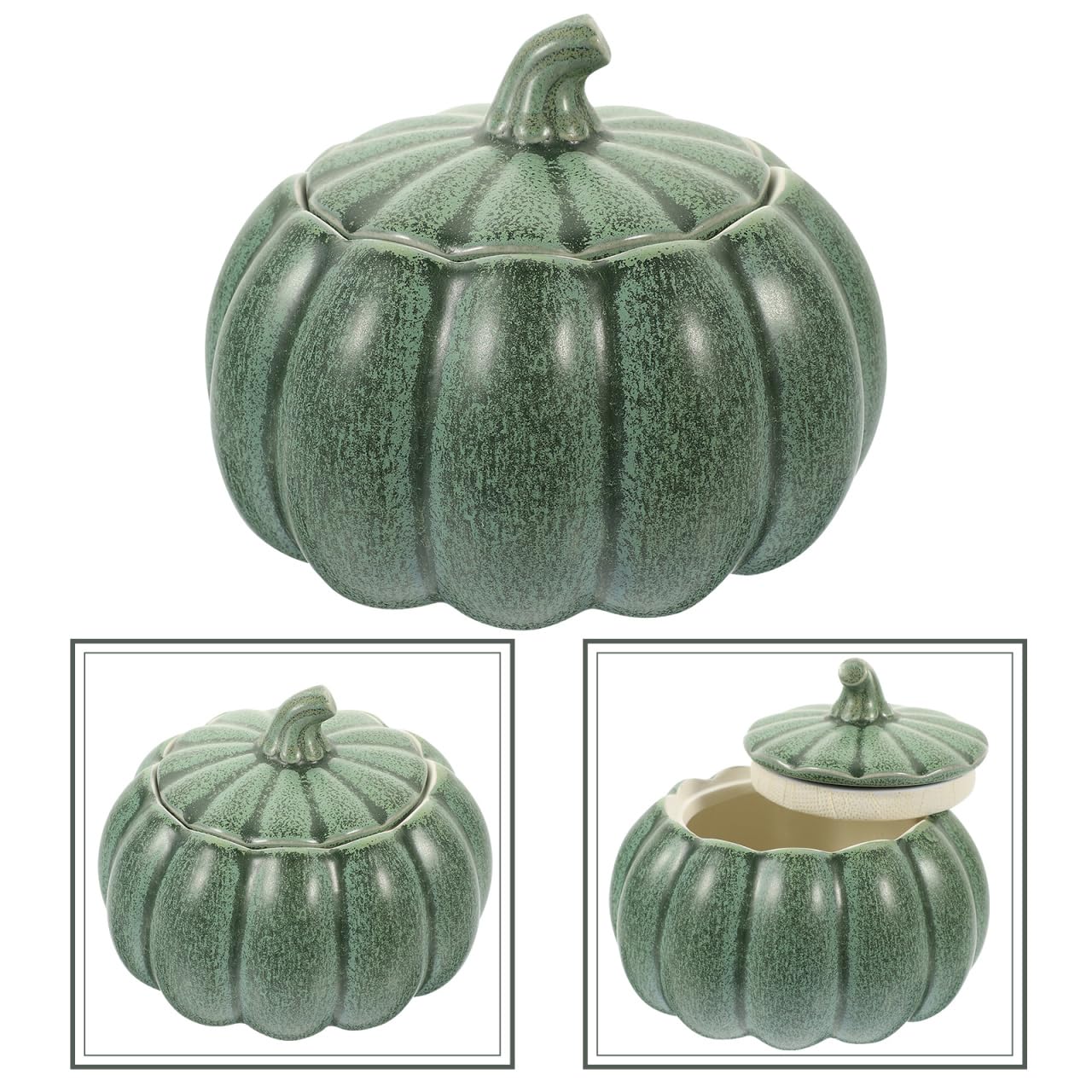 Ciotola Porta Snack A Forma Di Zucca Con Coperchio Per Halloween - In PP Infrangibile