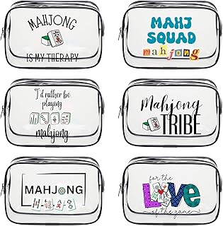 Shinylin Mahjong - Bolsa de maquillaje de PVC...