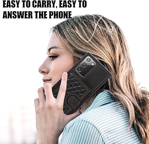 Miniatura 6 de Asuwish Funda de teléfono para Samsung Galaxy Note 20 5G, con protector de pantalla de vidrio templado y correa cruzada, soporte para tarjetas,