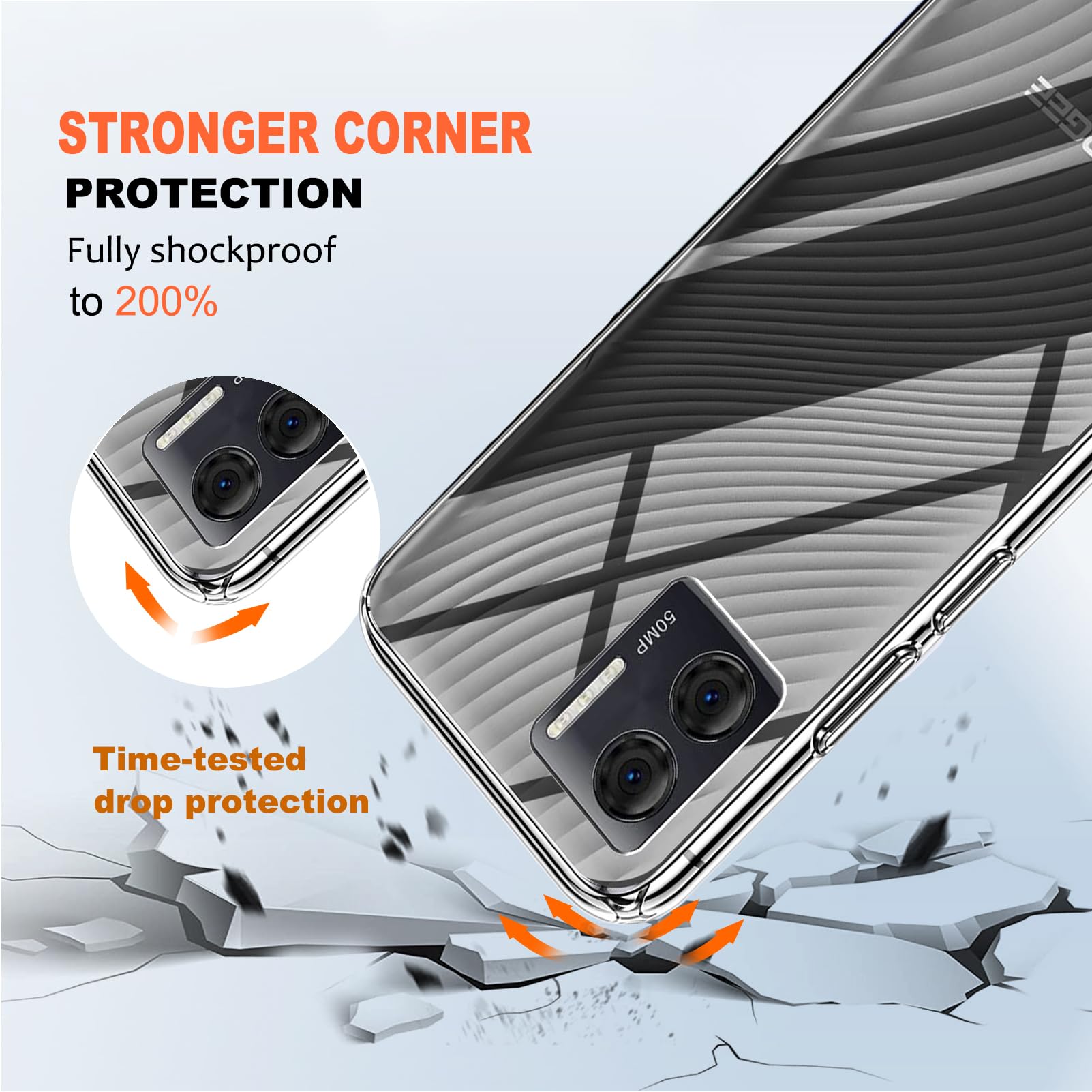 Kit Protezione Per Doogee N50: Cover Trasparente Silicone TPU + 2 Pellicole Vetro Temperato HD - 2