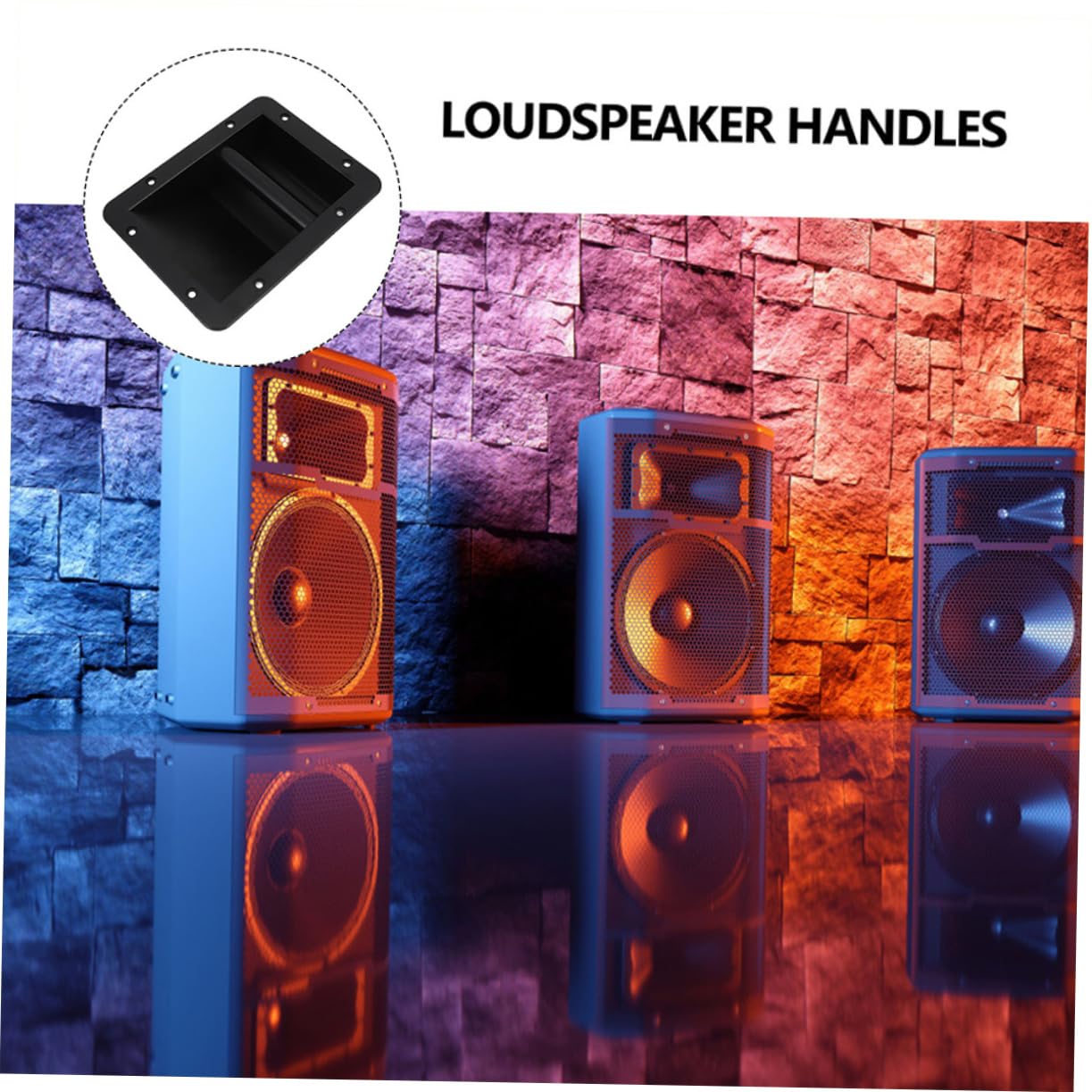 Uonlytech Poignées De Transport D'enceinte en Plastique Lot De 4 Robustes Universelles pour Haut-parleurs Installation Facile Usage Prolongé