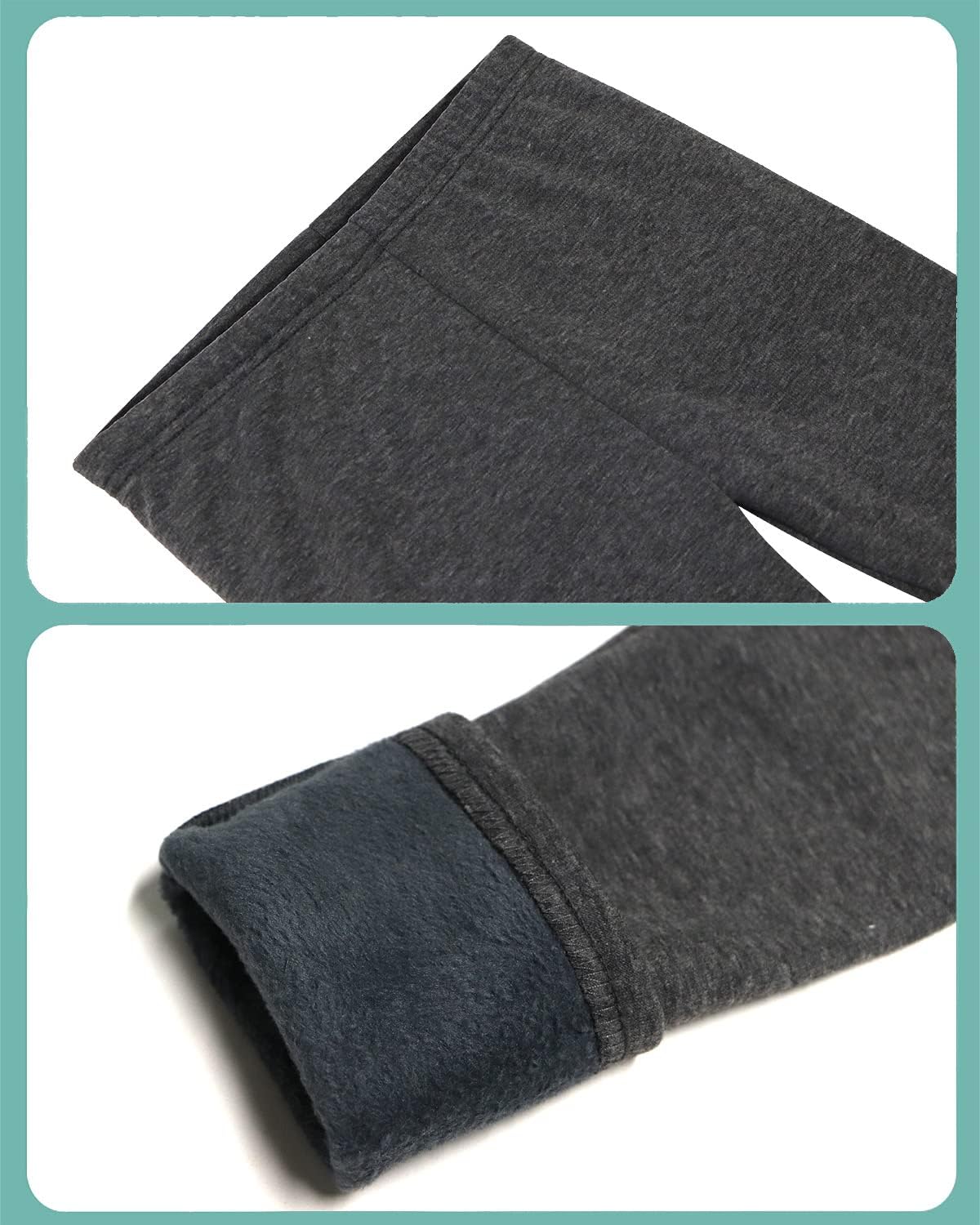 iLover Girls Winter Warm Fleece Lined Leggings Toddler Little Kids Thick Thermal Tights Ankle Length Pants 4-12 - Image 2