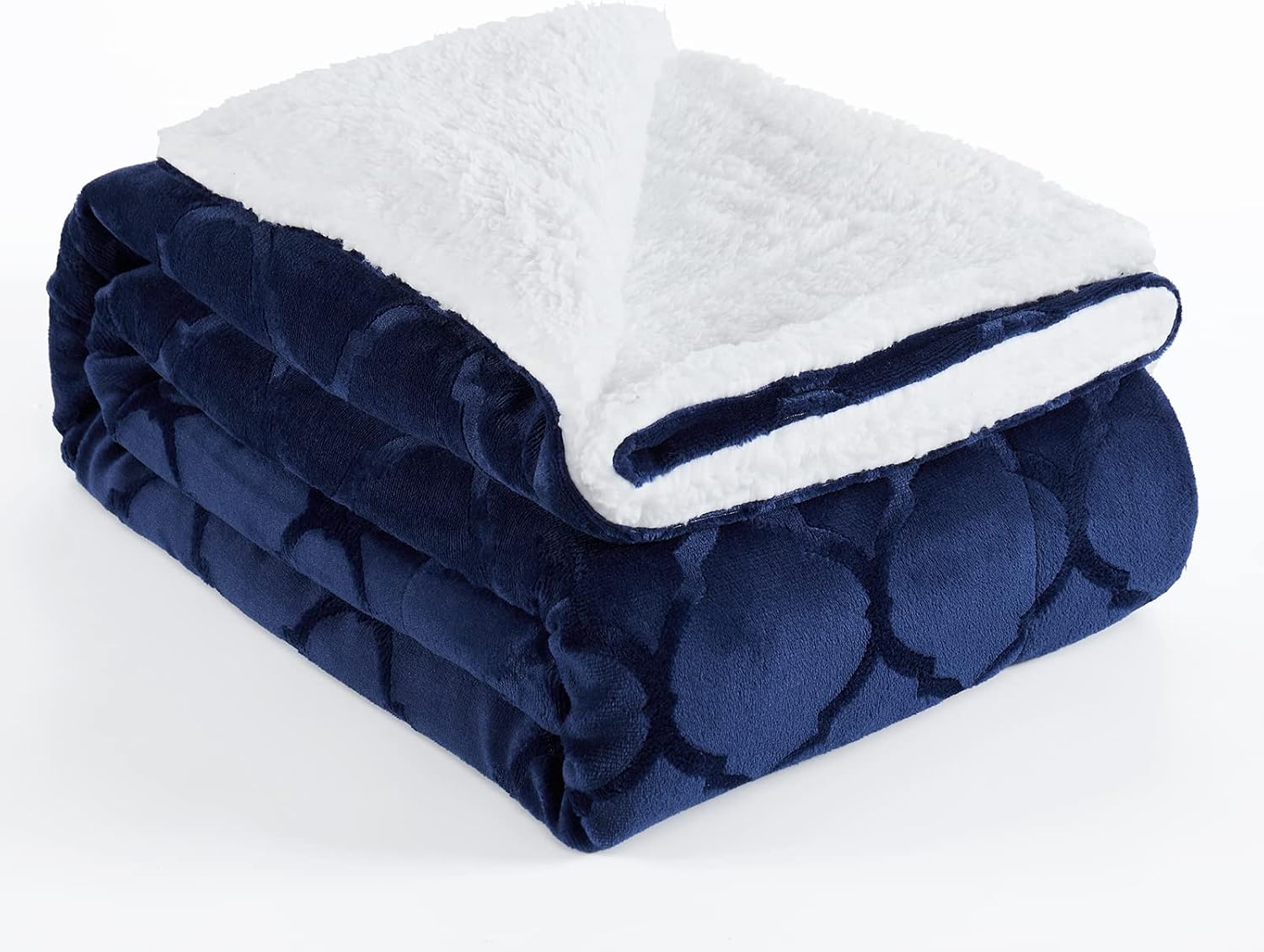 L'AGRATY Sherpa Throw Blankets, Plush Warm Throw Blankets for Adults, Microfiber Soft Throw Blanket for Bed, Fleece Throw Blanket for Couch (60 * 80 inches, Blue)