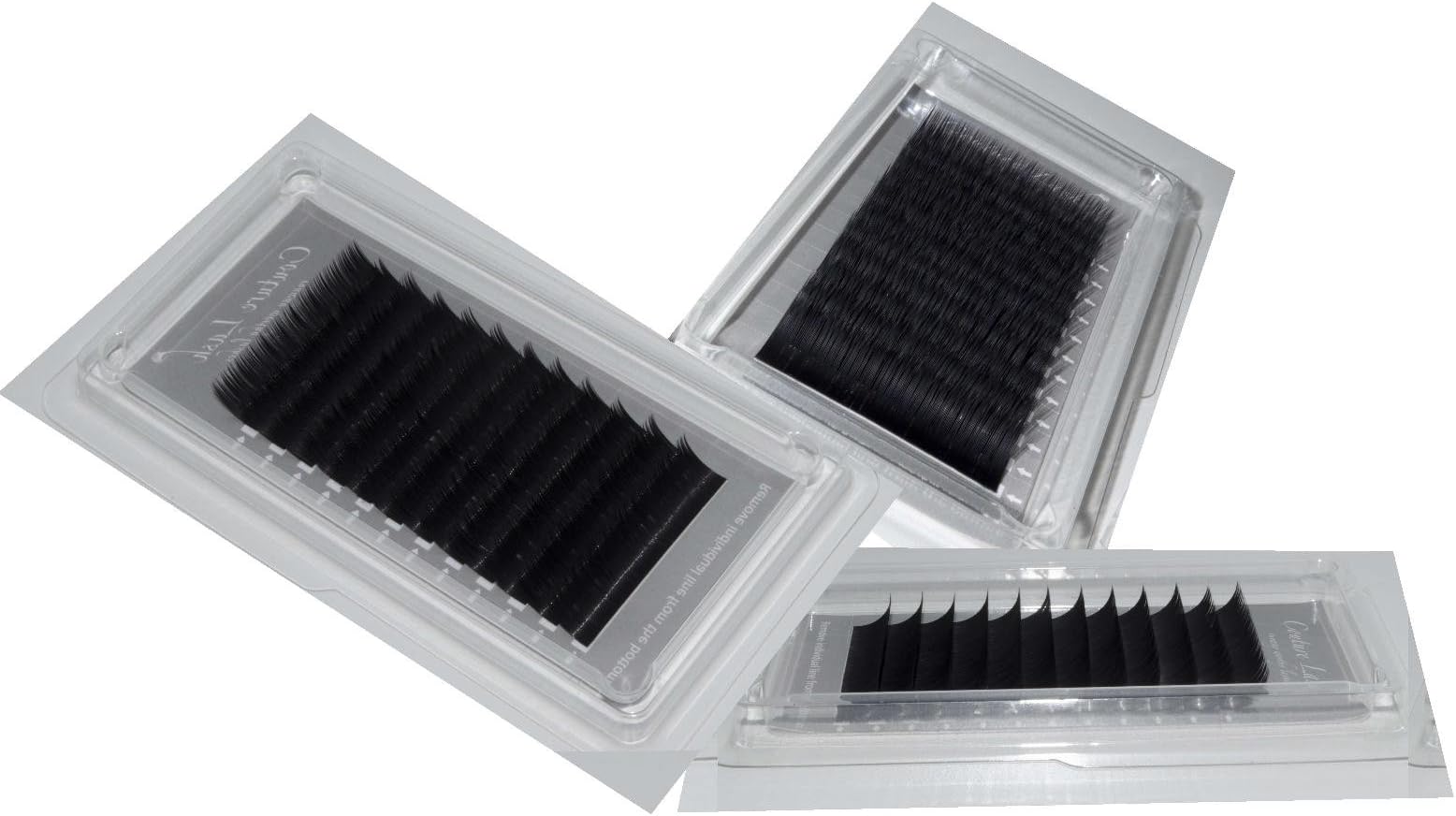 Eyelash Extension Silk Lashes - 3 tray Combo C .15.18.20, or .25 x 10, 11, 12mm (.25)