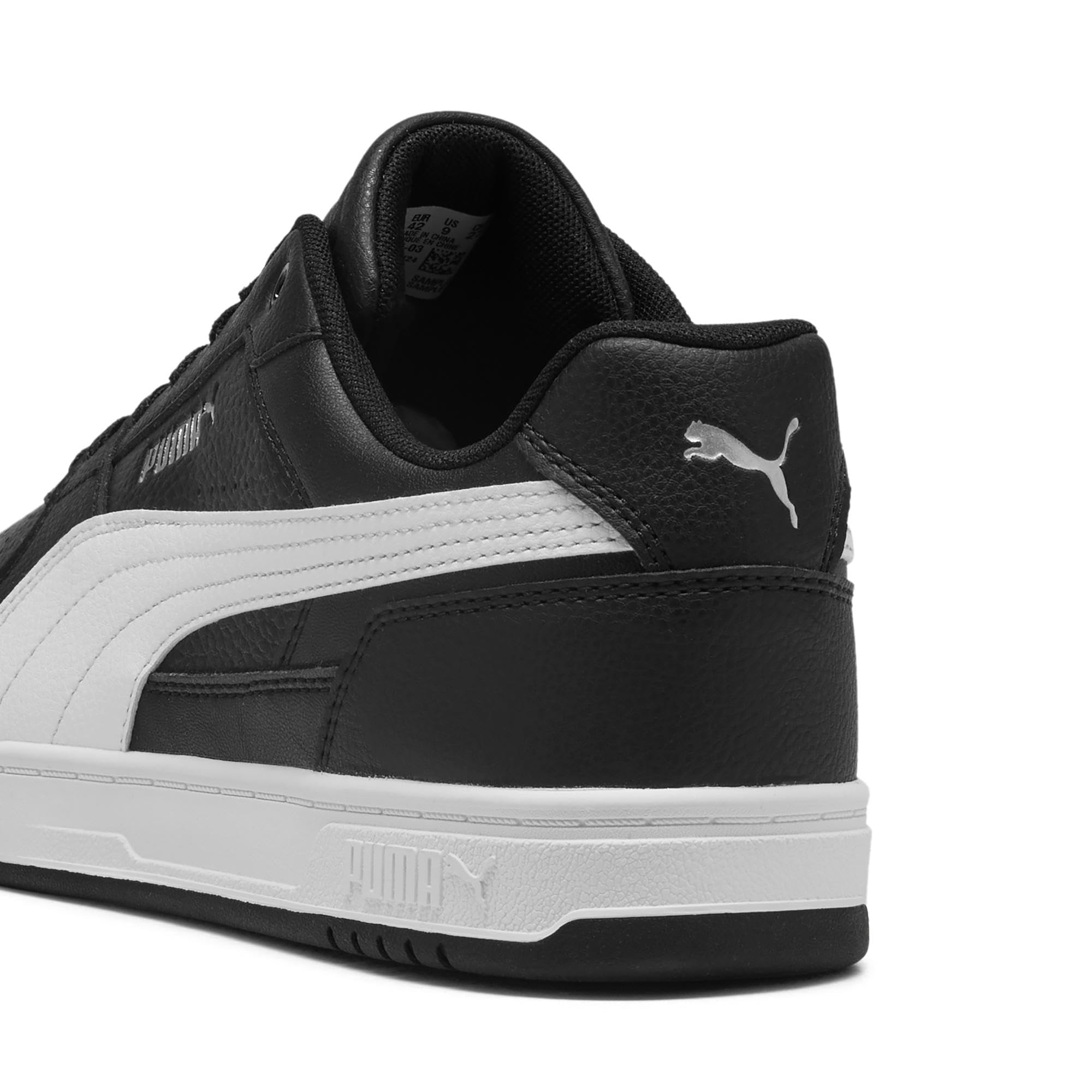 PUMA CAVEN III Unisex-Sneaker, Schwarz/Weiß/Silber, 7 UK – Ansicht 2