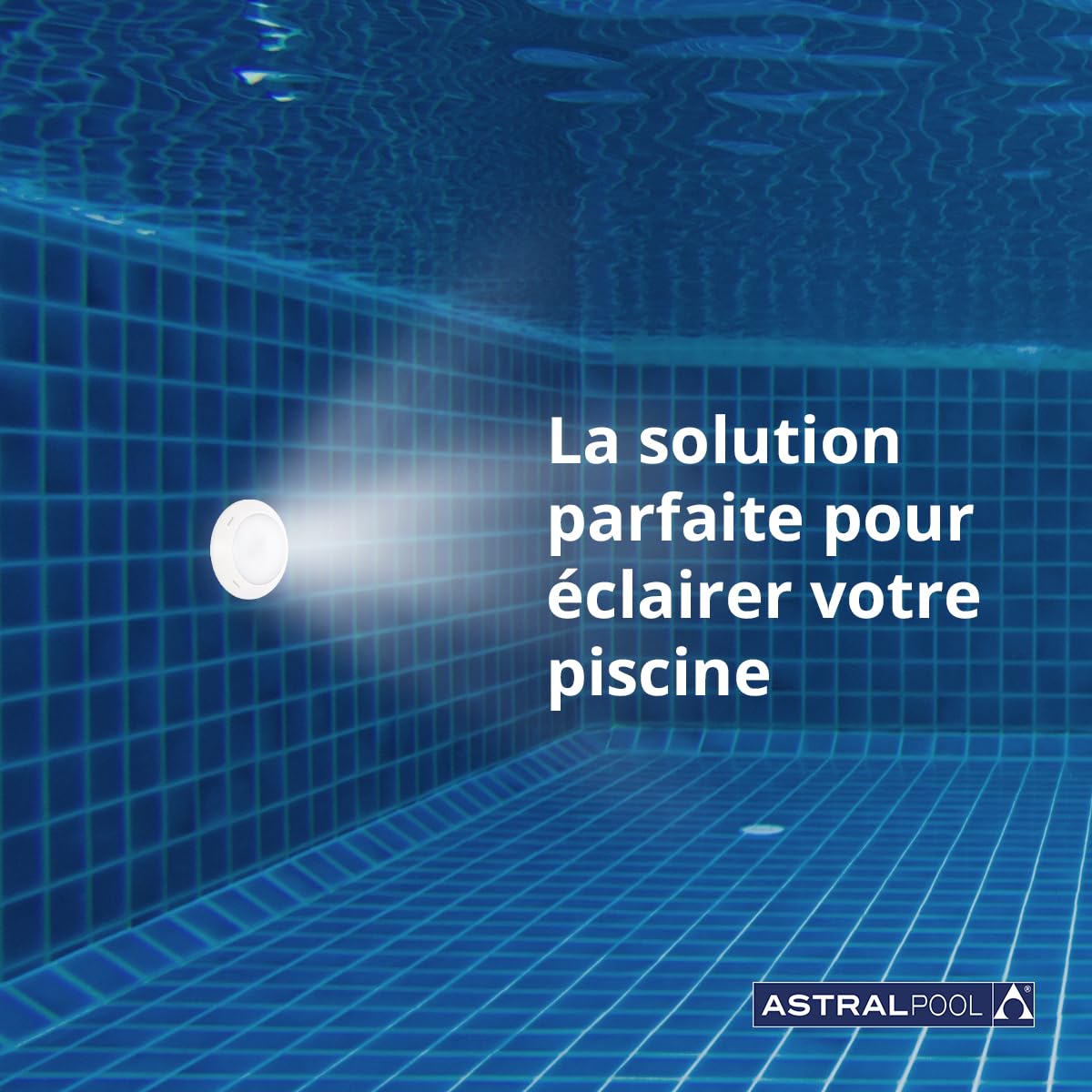 LumiPlus Rapid 1.11 - Projecteur de Piscine à LED Blanche - 16 W (24VA) - 1 485 LM - pour piscines en béton - Éclairage Optimal et Faible consommation d'énergie - AstralPool
