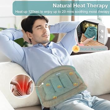 SuzziPad Microwave Heating Pad for Back & Lumbar Discomfort, Green