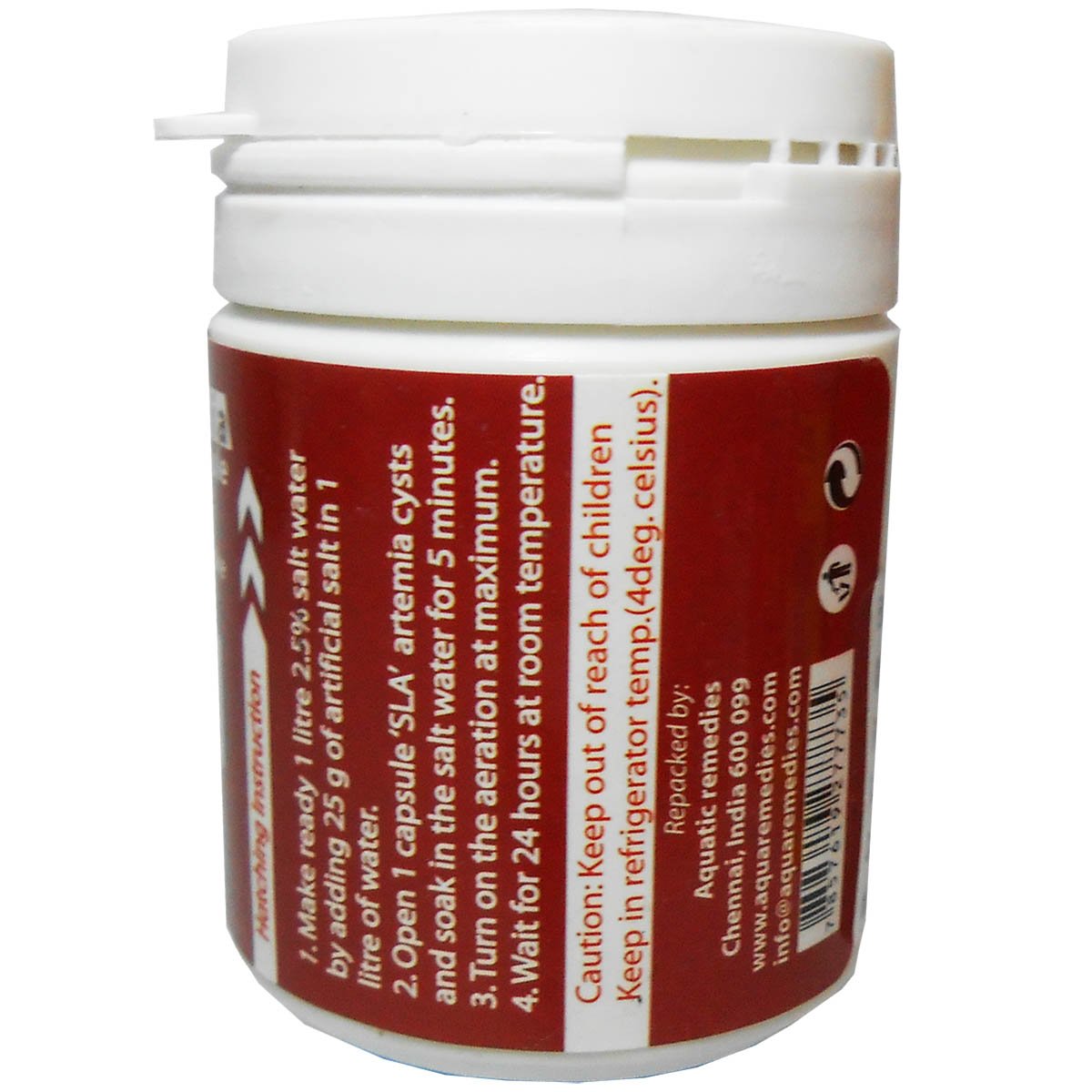 Aquatic Remedies Baby Salt Lake Artemia Bhrime Dry Shrimps Fish Food, 50 G (20 Capsules)