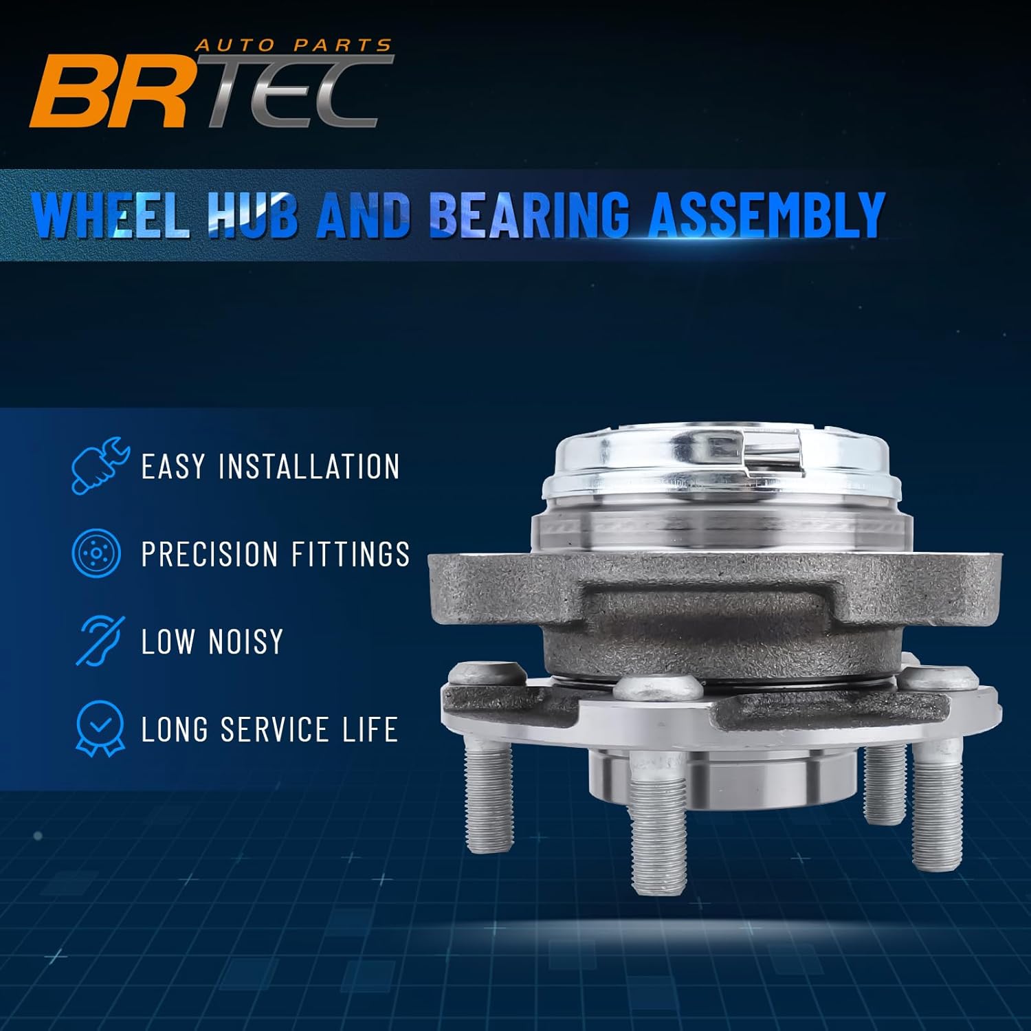 513310 Front Wheel hub Bearing Assembly for Nissan Murano 2003 2004 2005 2006 2007,for Nissan Quest 2004-2009 5Lug W/ABS