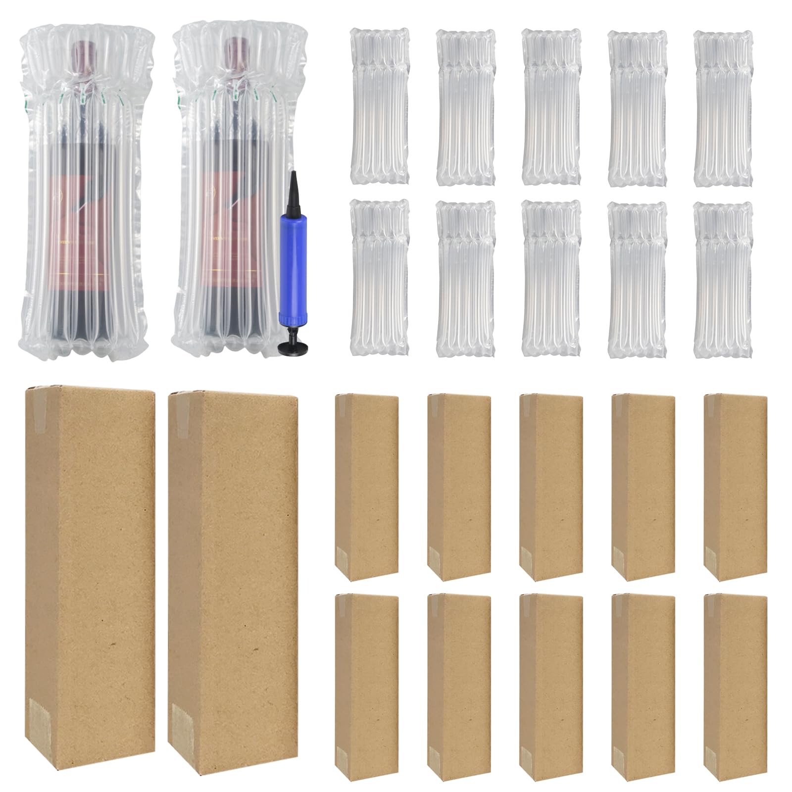 Sac de protection bouteille de vin Lot de 10 avec boîte d'expédition