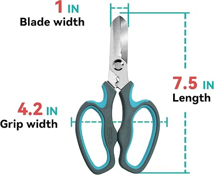 Blue Flower Shears Pruning Scissors Stainless Steel Garden Secateurs