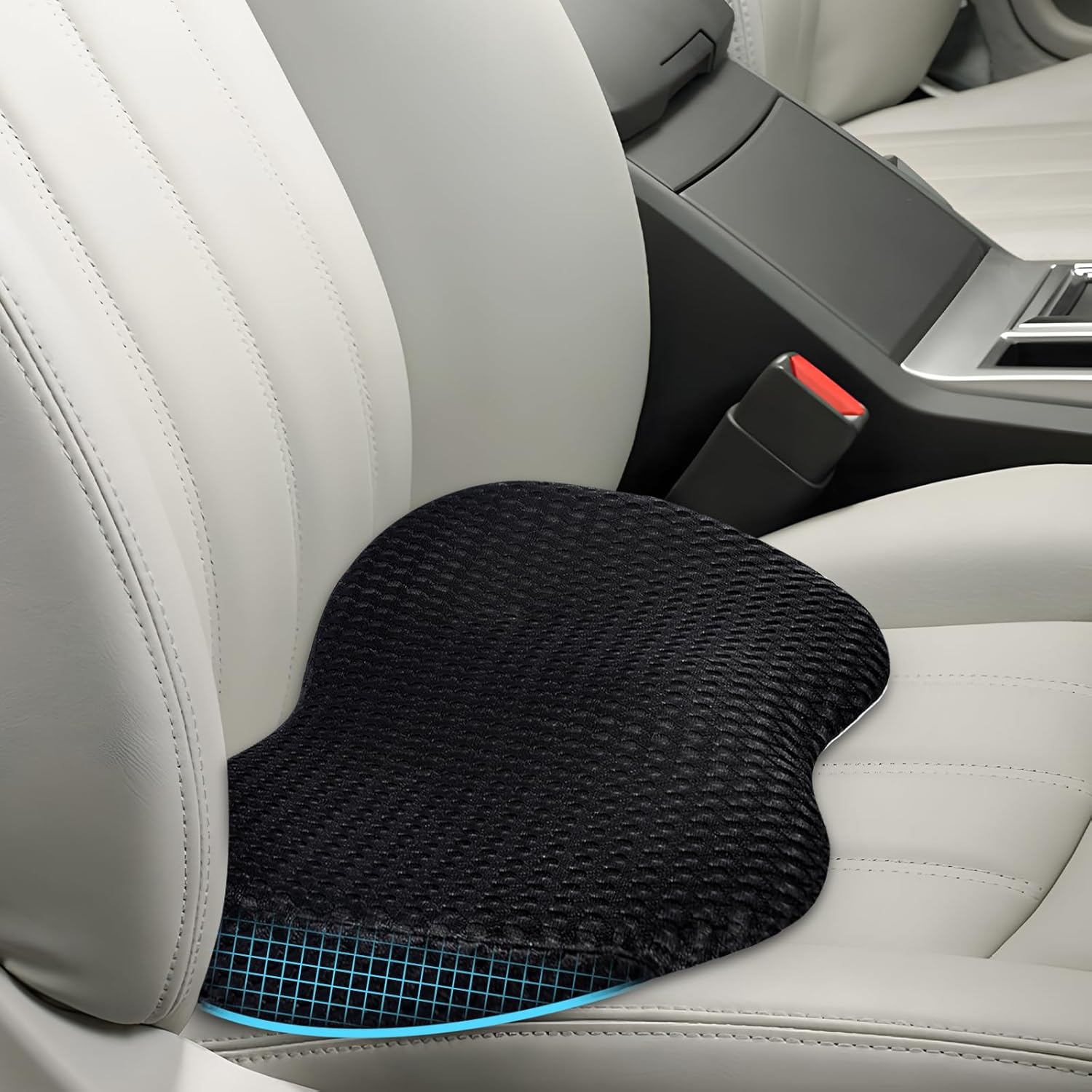 Car Seat Cushion for Lower Back Pain Relief,Memory Foam Truck Seat