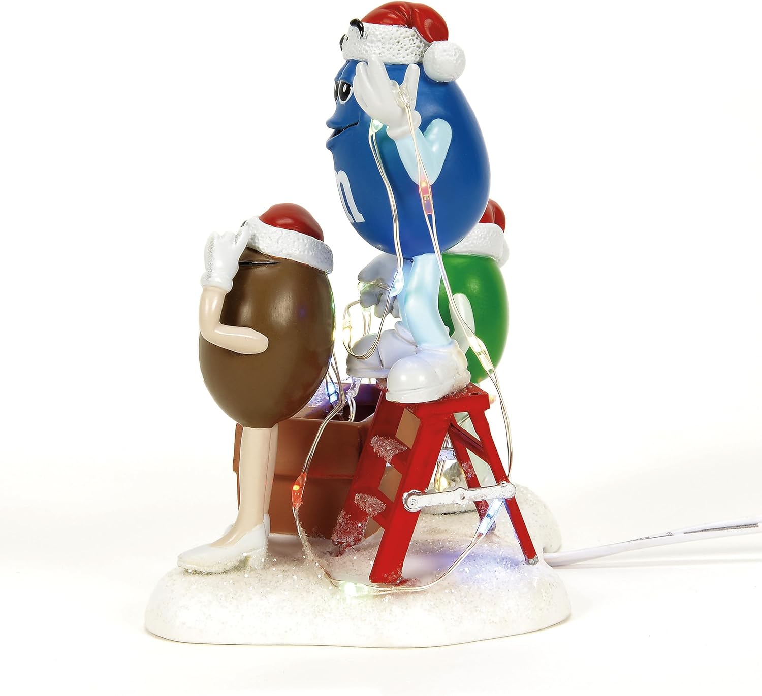 Department 56 North Pole Village Accessories M&M's Christmas Light Duty Lit Figurine, 3.7 Inch, Multicolor