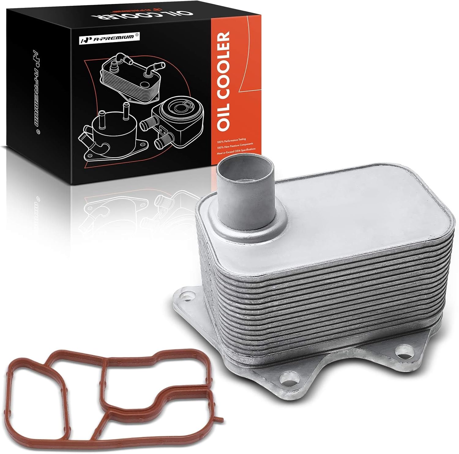 A-Premium Engine Oil Cooler Compatible with Volkswagen Jetta Passat CC Tiguan Beetle GTI Eos Audi A3 A3 Quattro A4 A5 A6 TT Quattro Q5 Allroad