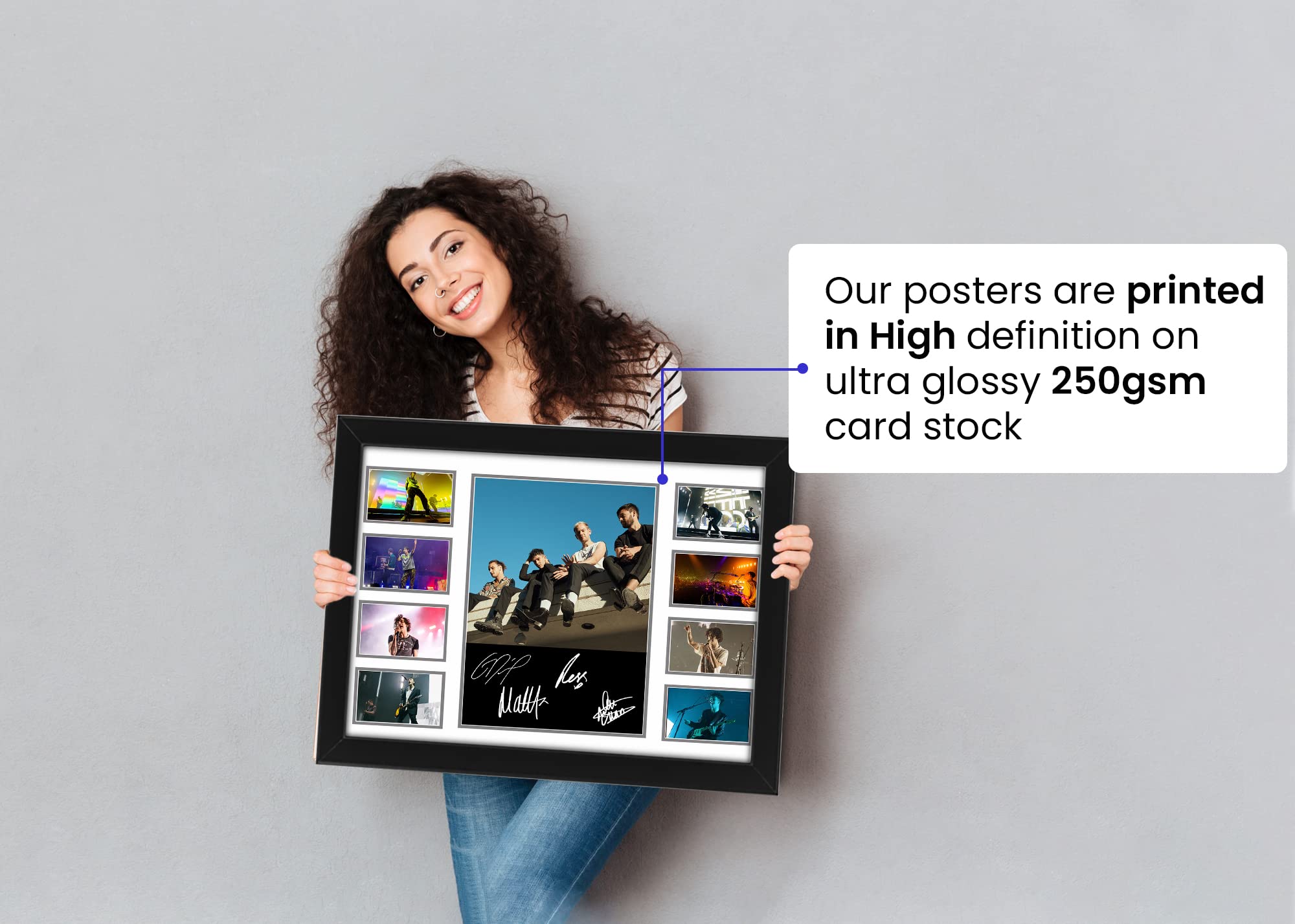 The 1975 Autographed Collage Poster Print, Wall Art for Fans of the Band Limited Edition, Fan Merchandise, Memorabilia - Image 4