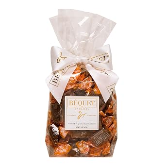 Bequet Caramel - Chocolat A LOrange - Caramel Candy Individually Wrapped - Made in Montana - Kosher Star D and Gluten Free - 16oz Gift Bag