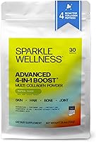 Vista 7 de Sparkle Wellness Advanced 4 in 1 Boost Polvo de colágeno múltiple clínicamente probado con VERISOL, FORTIBONE, FORTIGEL, TENDORFORTE Acai