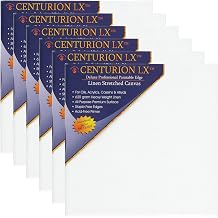 Centurion Deluxe Professional Acrylic Primed Linen Pre-Stretched Canvases, 11oz Linen - 6"x6", Box of 6, 3/4" Deep - Kiln-Dried Stretchers, Back Stapled, Canvas for Painting, Museum Archival Quality