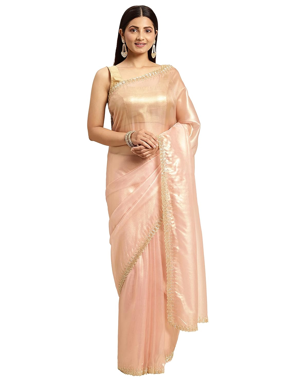 MOHEY Women's Organza Hand Embroidered Zardosi Saree with Blouse Piece - Review, Price and Buying Guide