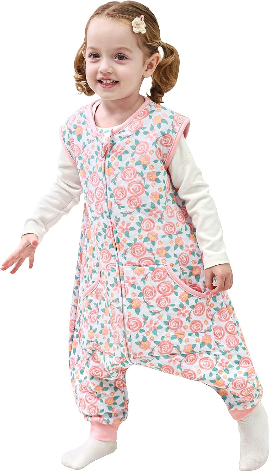 HOMEAL Toddler Sleep Sack with Leg, Sleep Sack with Feet, Baby Sleep Sack 12M-7T