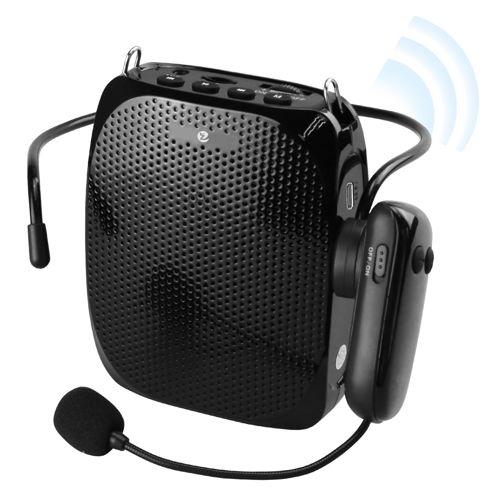 Amazon.co.jp: ZOWEETEK ワイヤレス拡声器 15W 163g軽量 有線+UHF無線