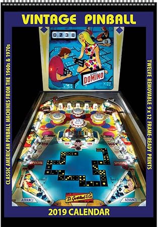 Amazon ビンテージ ピンボール 19 カレンダー クラシックアメリカンピンボールマシン カレンダー 文房具 オフィス用品