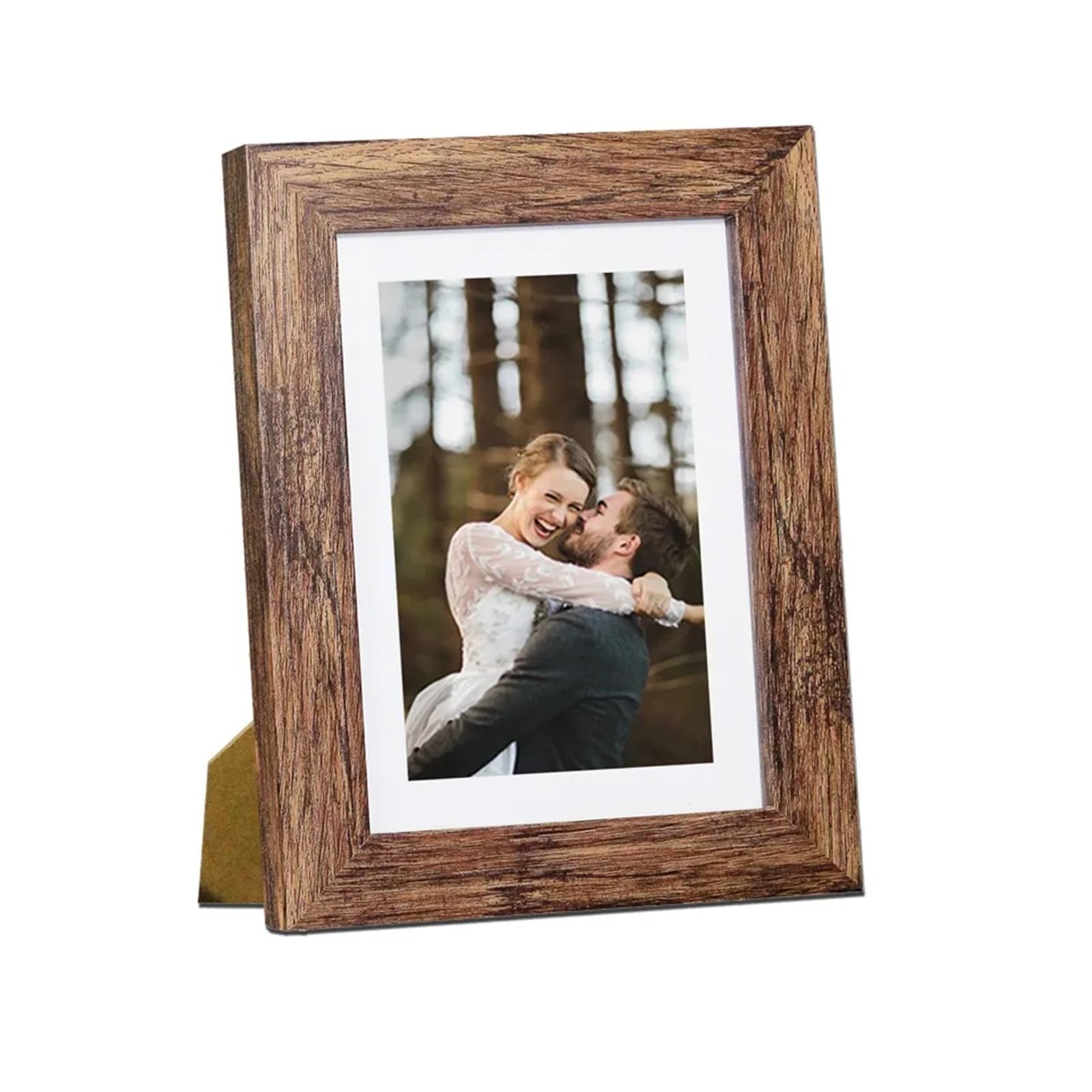 Cadre photo pour cadeau commemoratif en bois au style retro