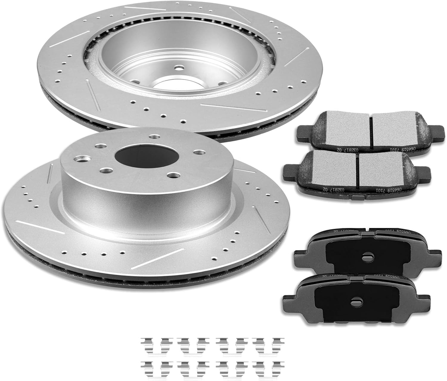 SCITOO Rear 12.11" Brake Pads and Rotors Kits Fit For INFINITI EX35 / EX37 / G25 / G35 / G37 / M35 / M45 / Q40 / QX50,For Nissan 350Z,For Nissan 370Z,For Nissan Maxima