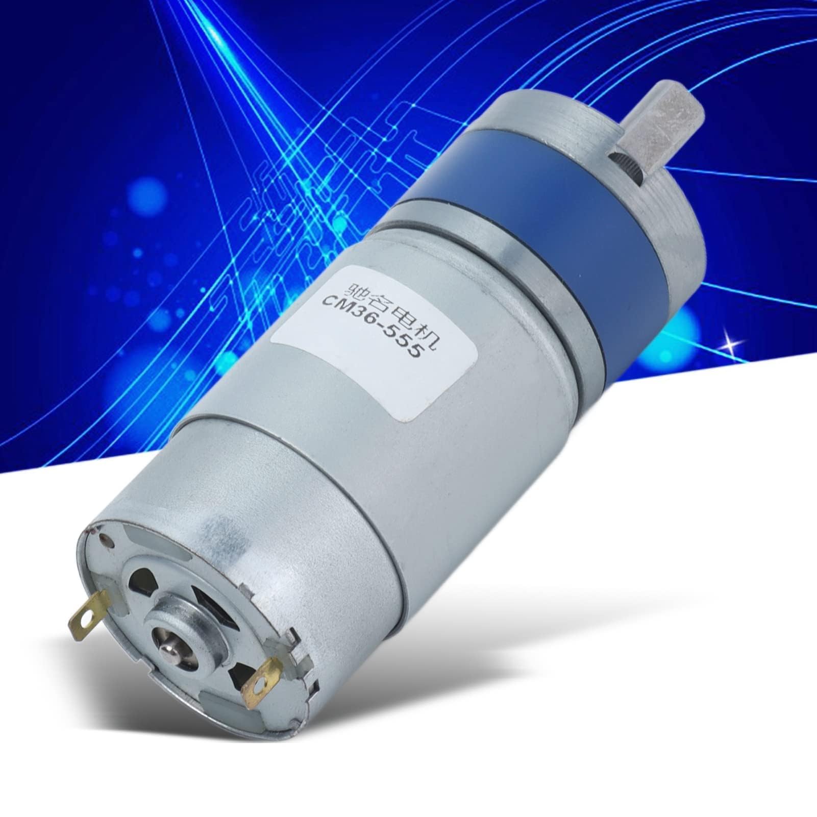 CM36-555 Moteur à Engrenages Planétaires, Moteur à Engrenages CC, Réduction des Performances Stables, Moteur Engrenages CC Grande Torsion Faible Bruit 24 V Pour Robots Bureau Domicile (120RPM)