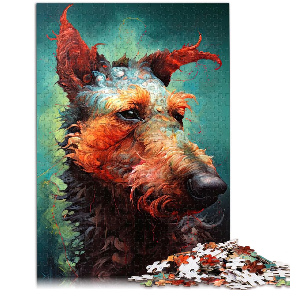 Jigsaw Puzzles for Adults The Confident Terrier Wooden Jigsaw Puzzles for Toddler Children Boys Girls 50x75cm