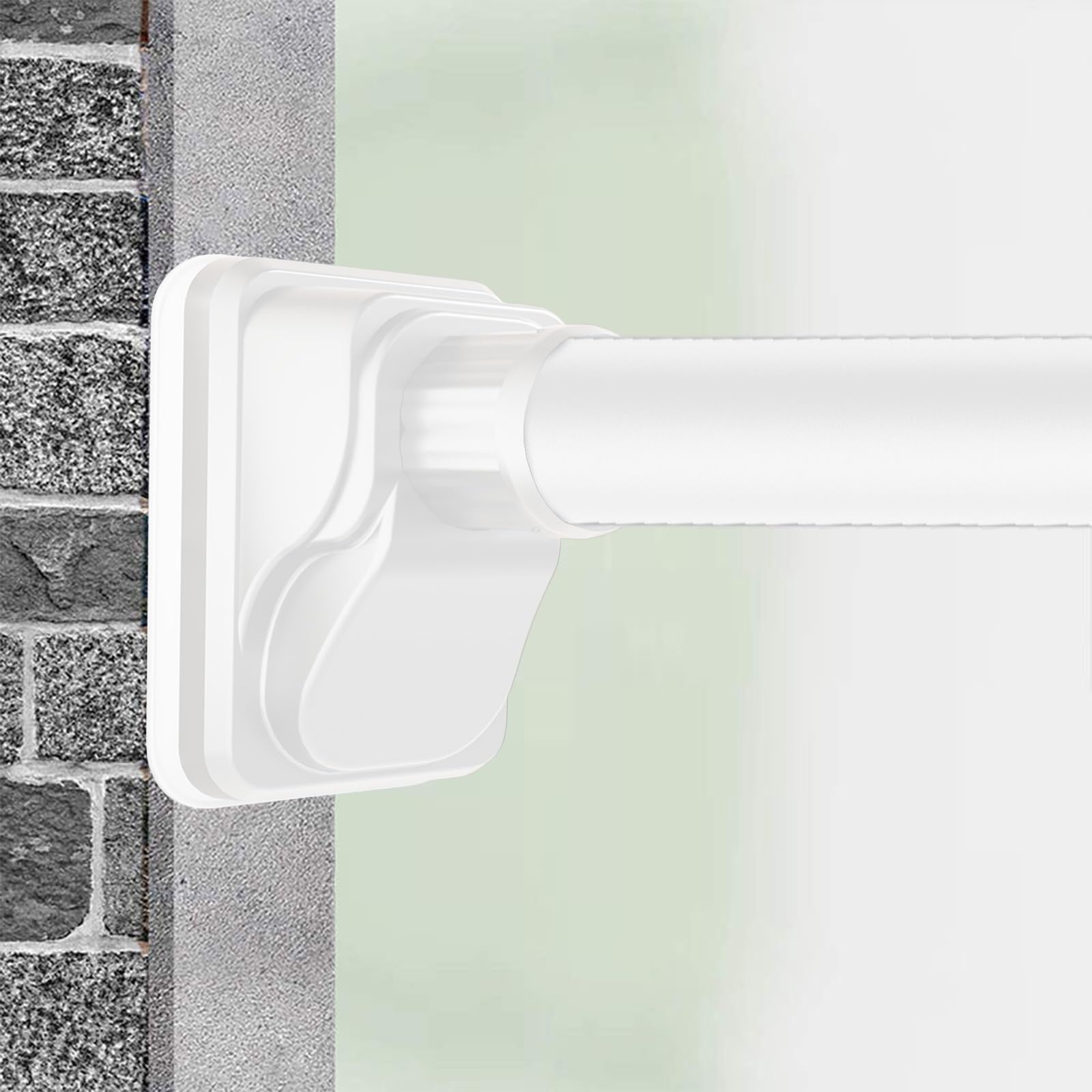 Gardinenstange Ohne Bohren 40-500cm, Multifunktionale Teleskopstange Zum Klemmen, Verstellbare Spannstange für Badezimmer Fenster Balkon(Weiß,370-440cm)