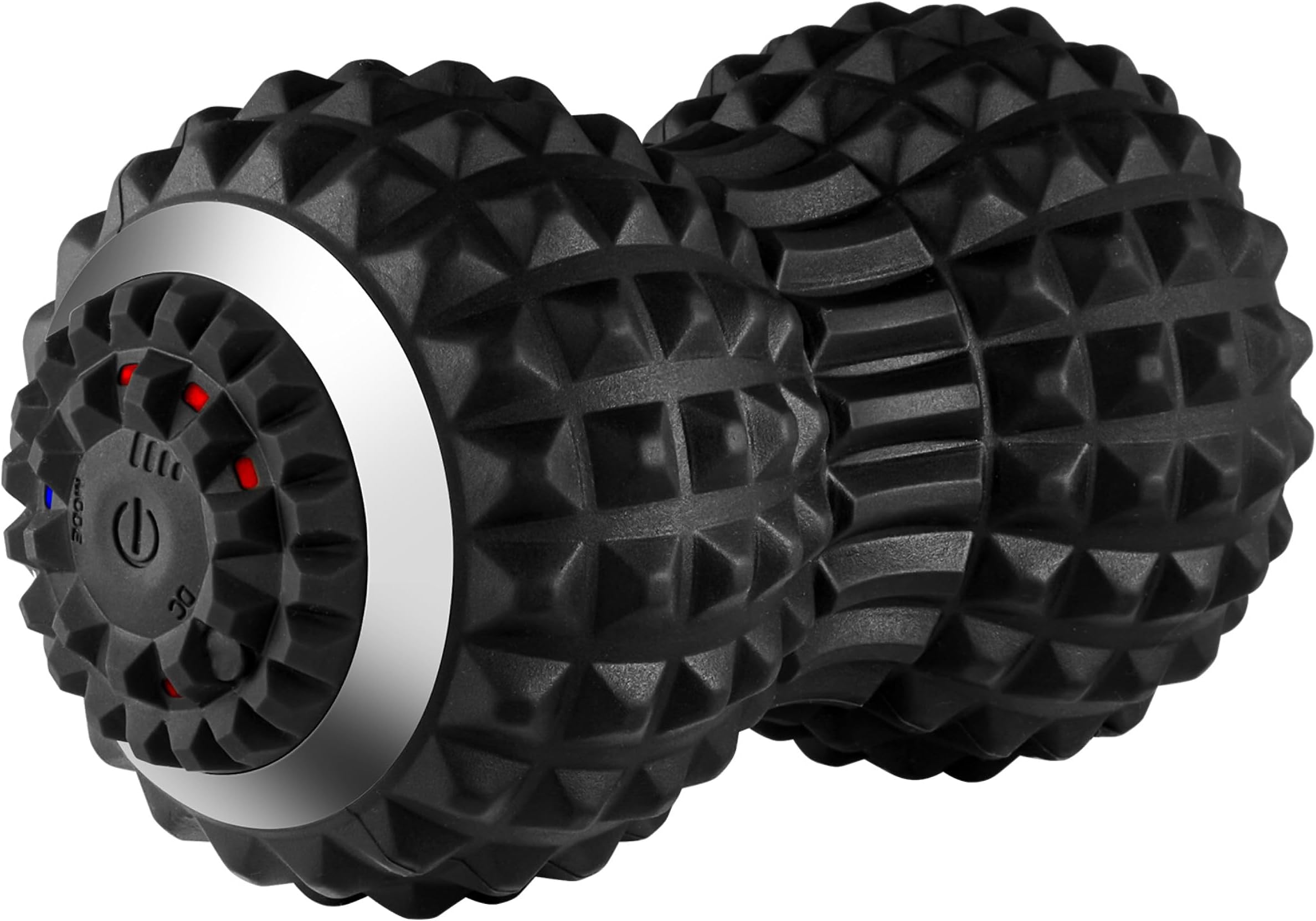 POWRX Peanut Massage Ball - Vibrating Massage Roller - Muscle Roller for Deep Tissue Massage, Myofascial Release and Trigger Point Therapy - Long Lasting Relieves Muscle Tension - Black