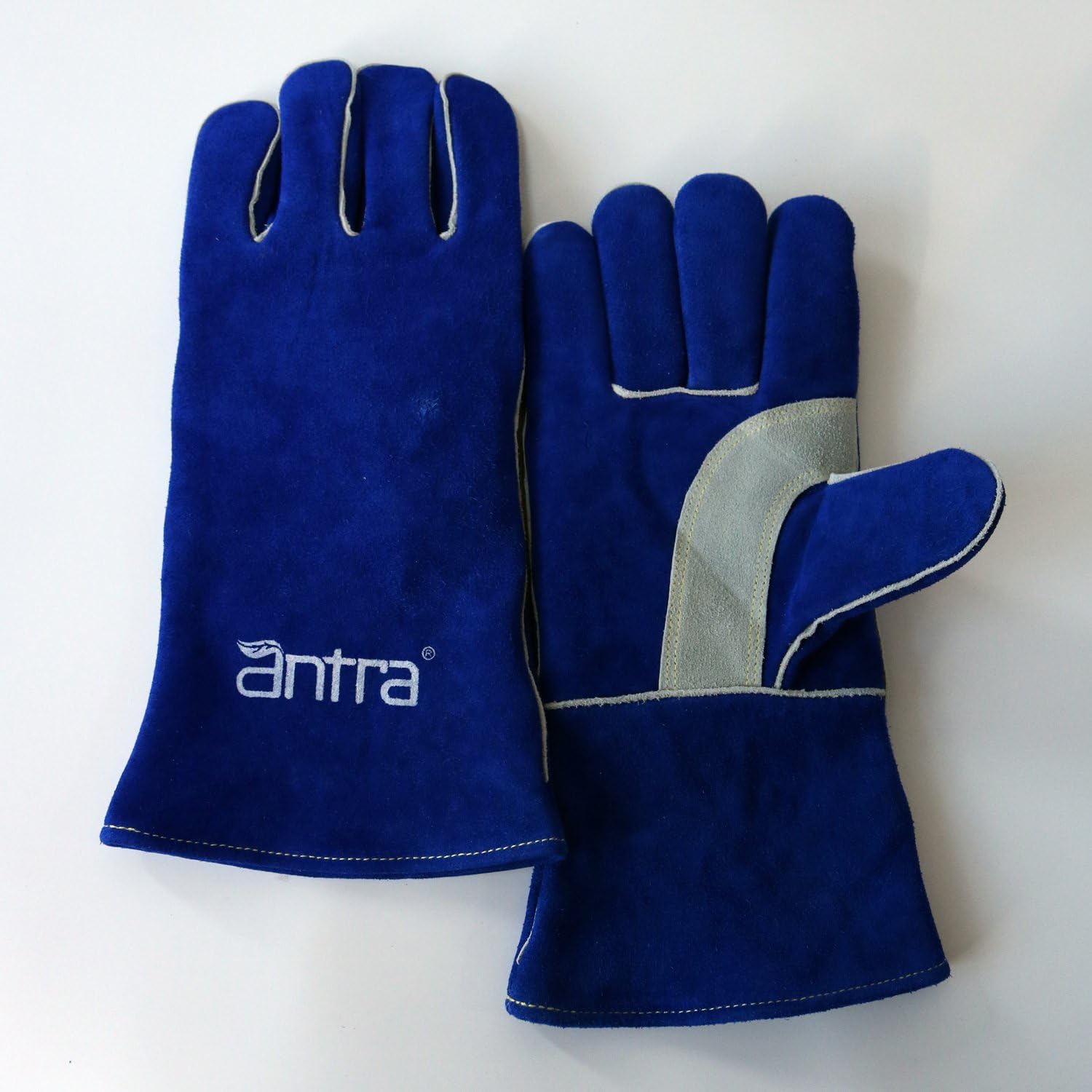 Antra Premium Leather Split Cowhide Welding Gloves with Cushion Liner