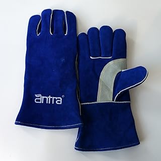 Antra Premium Leather Split Cowhide Welding Gloves with Cushion Liner
