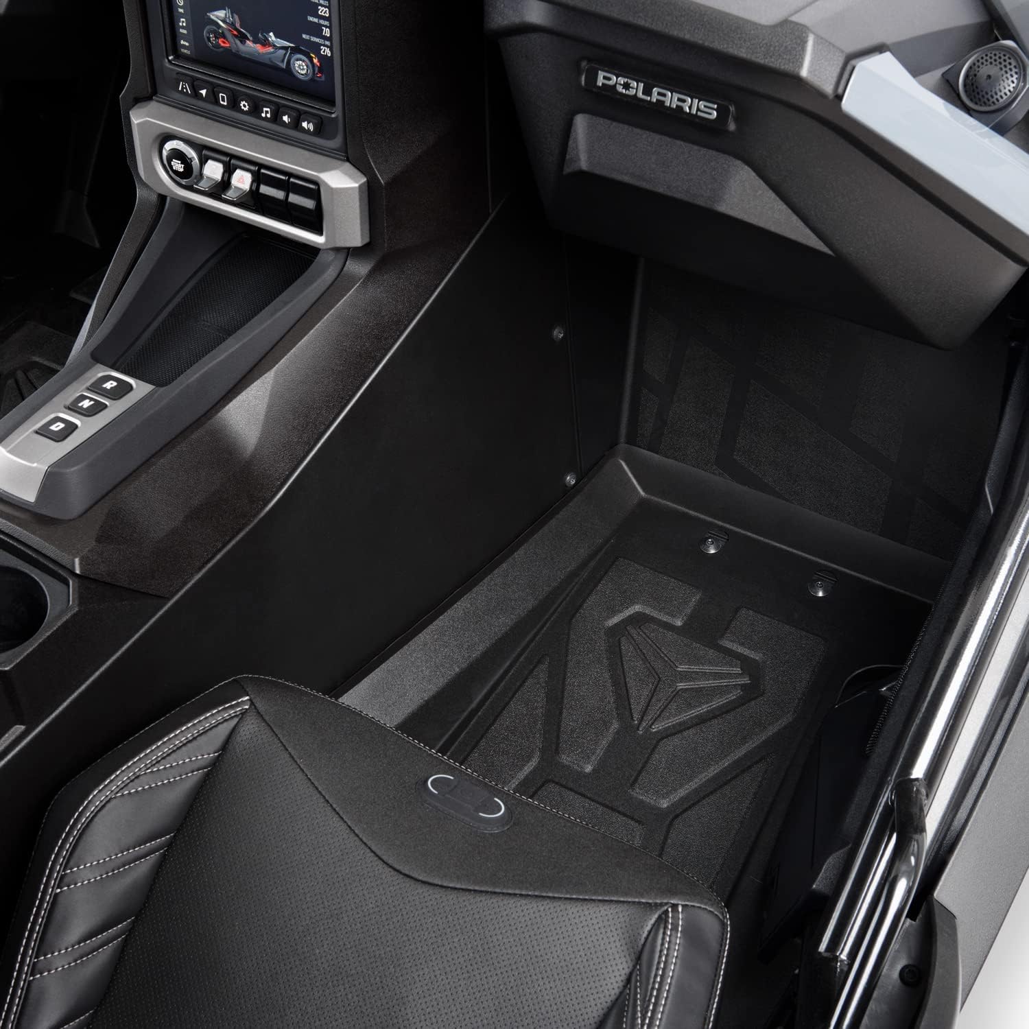 Polaris Slingshot All-Weather Floor Mats for S, SL, R & SLR Models, Driver and Passenger Side Protection, Rubber, Deep Channels for Water, Mud and Dirt, Set of 2-2889323