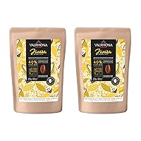 Vista 24 de Valrhona JIVARA - Discos de chocolate con leche cremosa (40 % cacao), fácil de derretir y templar, notas de vainilla y malta, para galletas