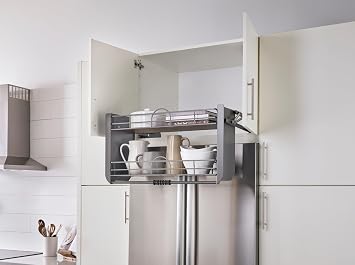 Rev-A-Shelf Convenient Heavy-Duty Mounted Wall Cabinet Pull-Down Shelving System