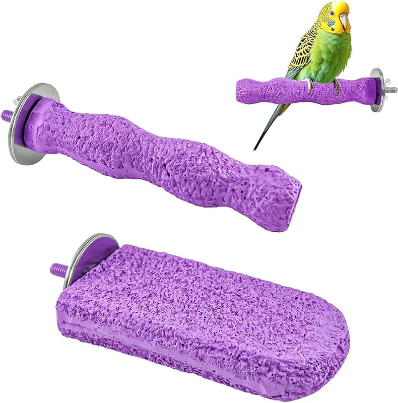 Brinquedo para Aves com Pedras para Desgaste de Bico e Garras Sienle Modelo 002, Pacote com 2