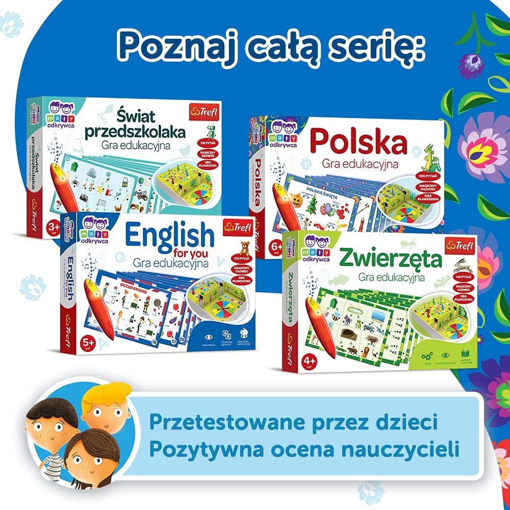 Trefl Poland - Small Explorer and Magic Pencil Educational Game for Children from 5 Years